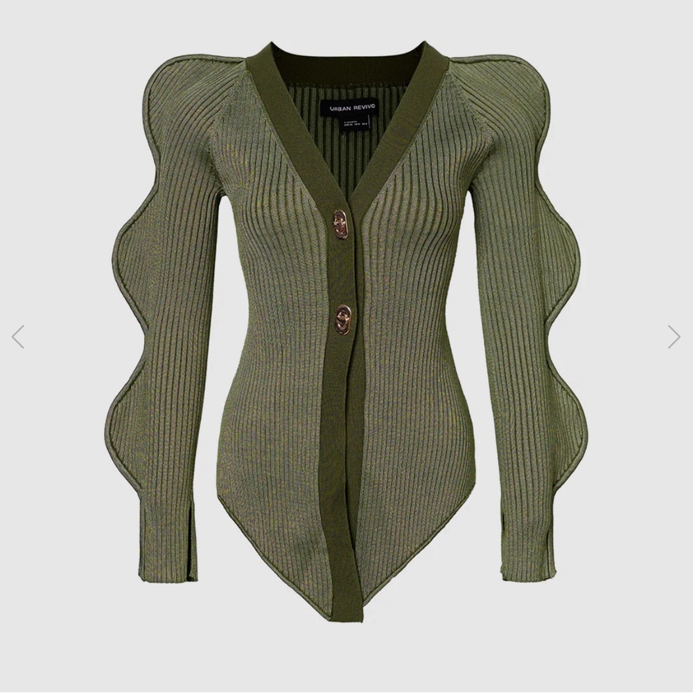 Skinny V-Neck Ribbed Cardigan ⚡️

Elevate your style. Featuring a unique design.